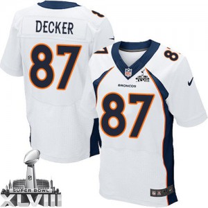Hommes Nike Denver Broncos # 87 Eric Decker nouvelle élite blanc Super Bowl XLVIII NFL Maillot Magasin Hommes Nike Denver Broncos # 87 Eric Decker nouvelle élite blanc Super Bowl XLVIII NFL Maillot Magasin