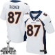 Men Nike Denver Broncos &87 Eric Decker New Elite White Super Bowl XLVIII NFL Jersey