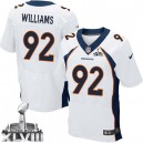Men Nike Denver Broncos &92 Sylvester Williams New Elite White Super Bowl XLVIII NFL Jersey