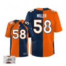 Men Nike Denver Broncos &58 Von Miller Elite Team/Alternate Two Tone Autographed NFL Jersey