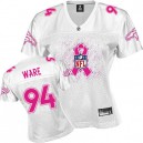 Women Nike Denver Broncos &94 DeMarcus Ware Elite White Breast Cancer Awareness NFL Jersey