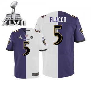 Hommes Nike Baltimore Ravens # 5 Joe Flacco Élite Team/route deux ton Super Bowl XLVII NFL Maillot Magasin Hommes Nike Baltimore Ravens # 5 Joe Flacco Élite Team/route deux ton Super Bowl XLVII NFL Maillot Magasin