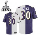 Men Nike Baltimore Ravens &30 Bernard Pierce Elite Team/Road Two Tone Super Bowl XLVII NFL Jersey