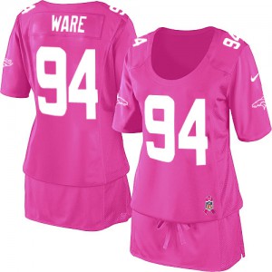 Femmes Nike Denver Broncos # 94 DeMarcus Ware Élite Rose Breast Cancer Awareness NFL Maillot Magasin