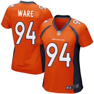 Femmes Nike Denver Broncos # 94 DeMarcus Ware élite Orange équipe NFL Maillot Magasin de couleur