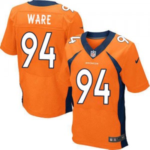 Hommes Nike Denver Broncos # 94 DeMarcus Ware élite Orange équipe NFL Maillot Magasin de couleur