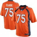 Youth Nike Denver Broncos &75 Chris Clark Elite Orange Team Color NFL Jersey