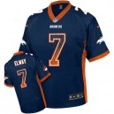 Men Nike Denver Broncos &7 John Elway Elite Navy Blue Drift Fashion NFL Jersey