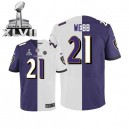 Men Nike Baltimore Ravens &21 Lardarius Webb Elite Team/Road Two Tone Super Bowl XLVII NFL Jersey