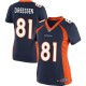 Women Nike Denver Broncos &81 Joel Dreessen Elite Navy Blue Alternate NFL Jersey