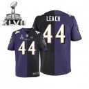 Men Nike Baltimore Ravens &44 Vonta Leach Elite Team/Alternate Two Tone Super Bowl XLVII NFL Jersey