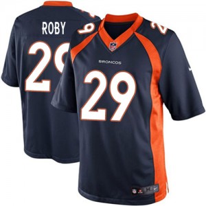 Jeunesse Nike Denver Broncos # 29 Bradley Roby bleu marine élite remplaçant NFL Maillot Magasin