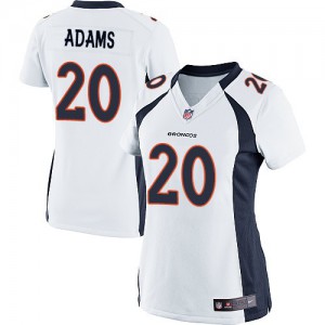 Femmes Nike Denver Broncos # 20 Mike Adams Élite blanc NFL Maillot Magasin