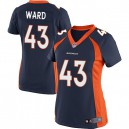 Women Nike Denver Broncos &43 T.J. Ward Elite Navy Blue Alternate NFL Jersey