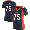 Women Nike Denver Broncos &75 Chris Clark Elite Navy Blue Alternate NFL Jersey
