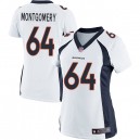 Women Nike Denver Broncos &64 Will Montgomery Elite White NFL Jersey
