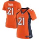 Women Nike Denver Broncos &21 Aqib Talib Elite Orange Team Color NFL Jersey