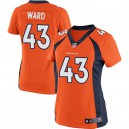 Women Nike Denver Broncos &43 T.J. Ward Elite Orange Team Color NFL Jersey