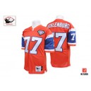 Mitchell And Ness Denver Broncos &77 Karl Mecklenburg Orange With 75TH Patch Authentic Throwback NFL Jersey