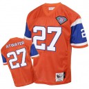 Mitchell And Ness Denver Broncos &27 Steve Atwater Orange With 75TH Patch Authentic Throwback NFL Jersey