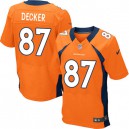 Men Nike Denver Broncos &87 Eric Decker Elite Orange Team Color NFL Jersey