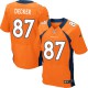 Men Nike Denver Broncos &87 Eric Decker Elite Orange Team Color NFL Jersey