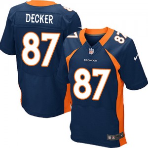 Hommes Nike Denver Broncos # 87 Eric Decker élite Navy bleu alternent NFL Maillot Magasin