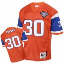Mitchell And Ness Denver Broncos &30 Terrell Davis Orange Authentic Throwback NFL Jersey