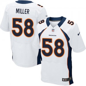 Hommes Nike Denver Broncos # 58 Von Miller Élite blanc NFL Maillot Magasin