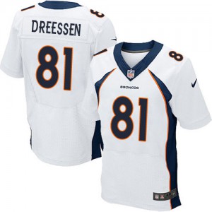 Hommes Nike Denver Broncos # 81 Joel Dreessen Élite blanc NFL Maillot Magasin