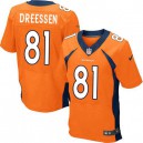 Men Nike Denver Broncos &81 Joel Dreessen Elite Orange Team Color NFL Jersey