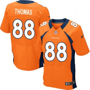 Hommes Nike Denver Broncos # 88 Demaryius Thomas élite Orange équipe NFL Maillot Magasin de couleur