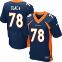 Men Nike Denver Broncos &78 Ryan Clady Elite Navy Blue Alternate NFL Jersey