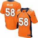 Men Nike Denver Broncos &58 Von Miller Elite Orange Team Color NFL Jersey