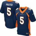 Men Nike Denver Broncos &5 Matt Prater Elite Navy Blue Alternate NFL Jersey