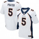 Men Nike Denver Broncos &5 Matt Prater Elite White NFL Jersey