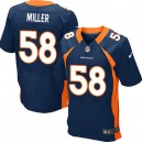 Men Nike Denver Broncos &58 Von Miller Elite Navy Blue Alternate NFL Jersey