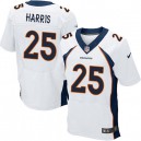 Men Nike Denver Broncos &25 Chris Harris Elite White NFL Jersey