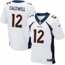 Men Nike Denver Broncos &12 Andre Caldwell Elite White NFL Jersey