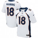 Men Nike Denver Broncos &18 Peyton Manning Elite White NFL Jersey