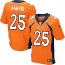 Men Nike Denver Broncos &25 Chris Harris Elite Orange Team Color NFL Jersey