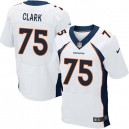 Men Nike Denver Broncos &75 Chris Clark Elite White NFL Jersey
