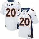 Men Nike Denver Broncos &20 Mike Adams Elite White NFL Jersey