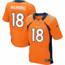 Men Nike Denver Broncos &18 Peyton Manning Elite Orange Team Color NFL Jersey