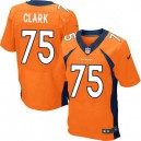 Men Nike Denver Broncos &75 Chris Clark Elite Orange Team Color NFL Jersey