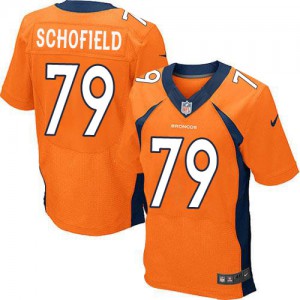 Hommes Nike Denver Broncos # 79 Michael Schofield élite Orange équipe NFL Maillot Magasin de couleur