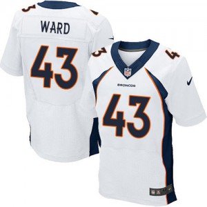 Hommes Nike Denver Broncos # 43 T.J. Ward Élite blanc NFL Maillot Magasin