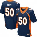 Men Nike Denver Broncos &50 L.J. Fort Elite Navy Blue Alternate NFL Jersey