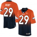 Men Nike Denver Broncos &29 Bradley Roby Elite Orange/Navy Fadeaway NFL Jersey
