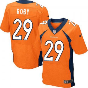 Hommes Nike Denver Broncos # 29 Bradley Roby élite Orange équipe NFL Maillot Magasin de couleur